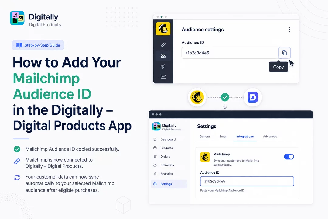 How to Add Your Mailchimp Audience ID in the Digitally – Digital Products App