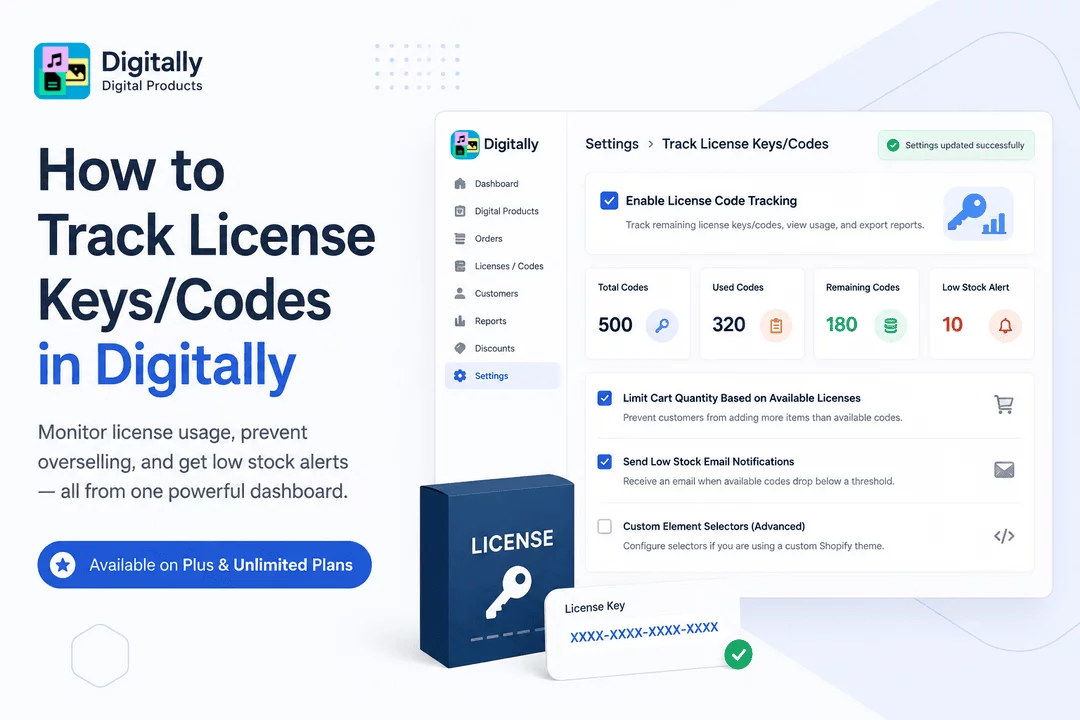 How to “Track License Keys/Codes” in Digitally Digital Products