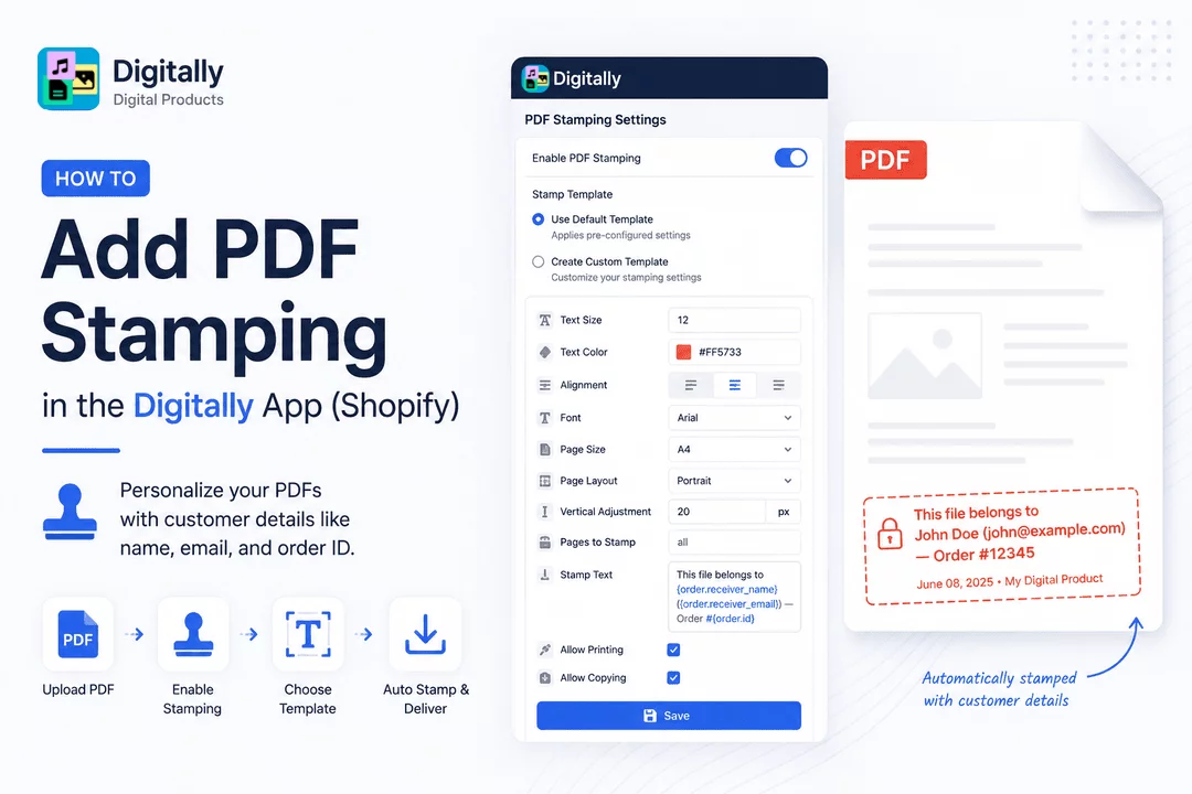 How to Add PDF Stamping in the Digitally App (Shopify)