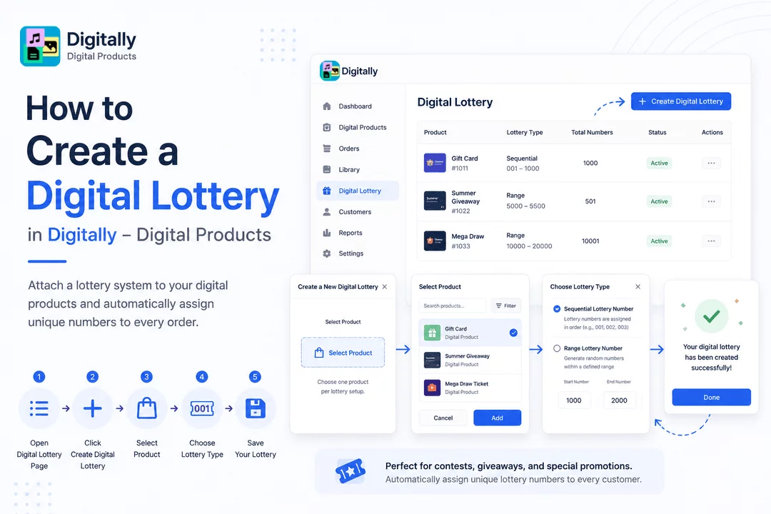 How to Create a Digital Lottery in Digitally – Digital Products