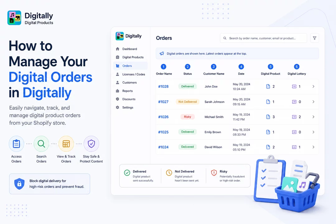 How to Manage Your Digital Orders in the Digitally – Digital Products App