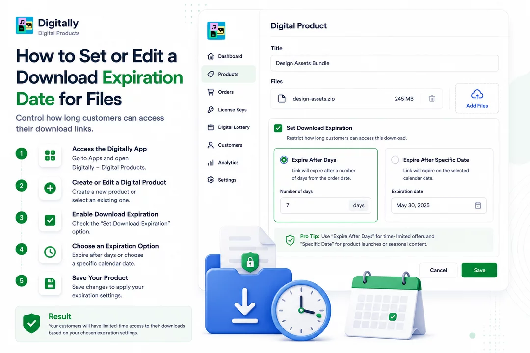 How to Set or Edit a Download Expiration Date for Files