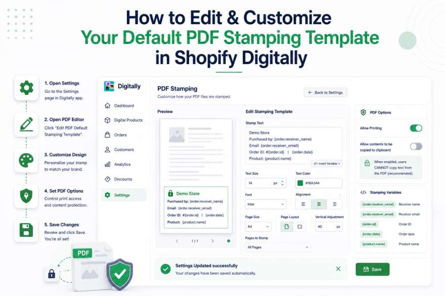 How to Edit & Customize Your Default PDF Stamping Template in Shopify Digitally